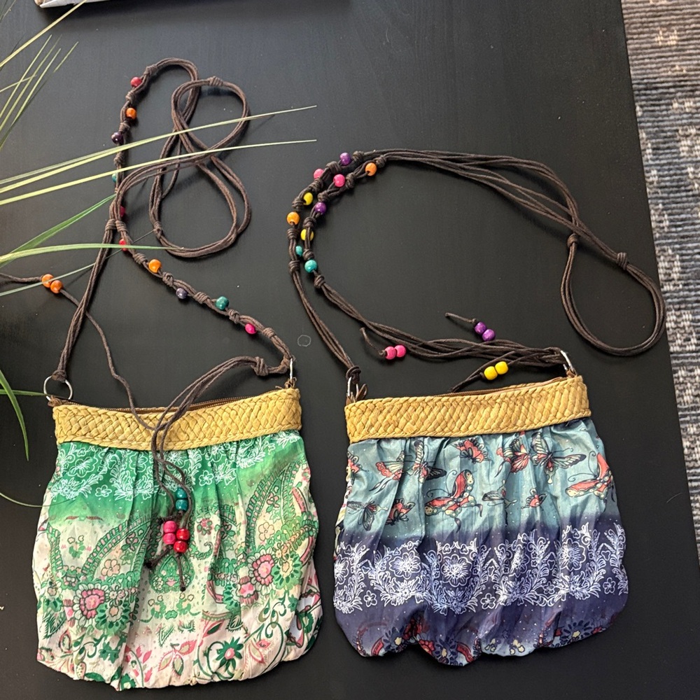🌺Set of 2 Colorful Boho Crossbody Bags🌺